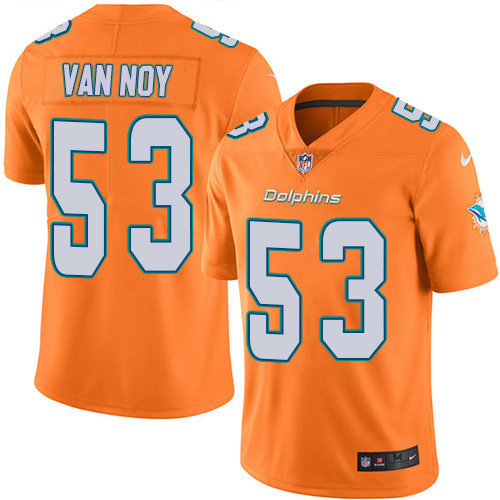 Nike Miami Dolphins #53 Kyle Van Noy Orange Green Youth Stitched NFL Limited Rush Jersey->youth nfl jersey->Youth Jersey